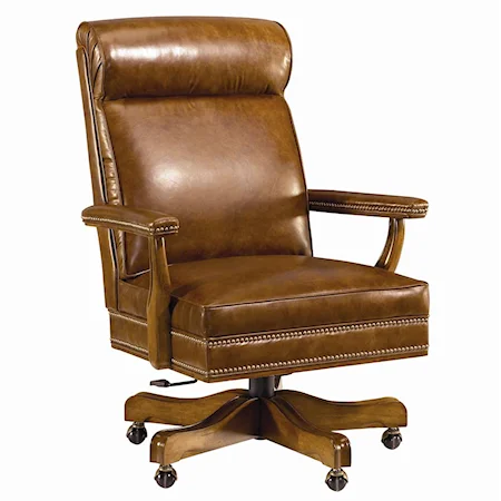Merino Executive Brown Leather Desk Chair